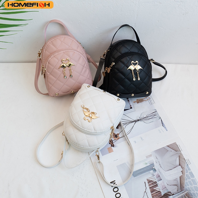 Mini Backpack Purse - กระเป๋าเป้แฟชั่นผู้หญิง HOMEFISH รุ่นใหม่ กระเป๋าสะพายข้างผู้หญิง สไตล์ลำลอง กระเป๋าเป้แฟชั่นขนาดเล็ก