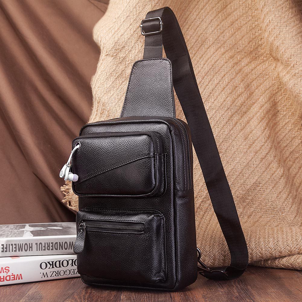 กระเป๋าคาดหน้าอกมัลติฟังก์ชันแ - Leather Backpack Vintage บทวิจารณ์และราคา